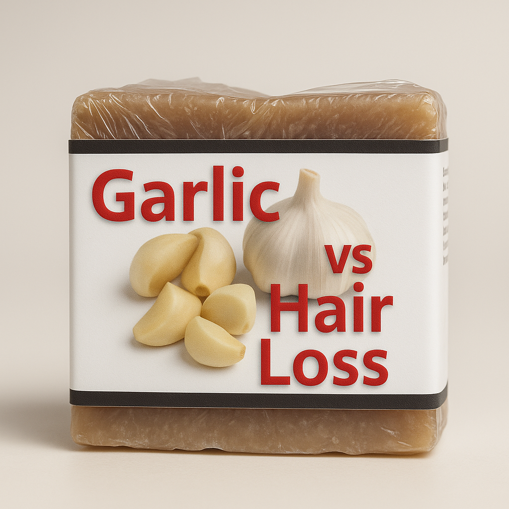 Garlic Hair Rescue Set Garlic Juice + Castor Oil + Garlic Soap Natural Remedy to Stop Baldness — Guaranteed