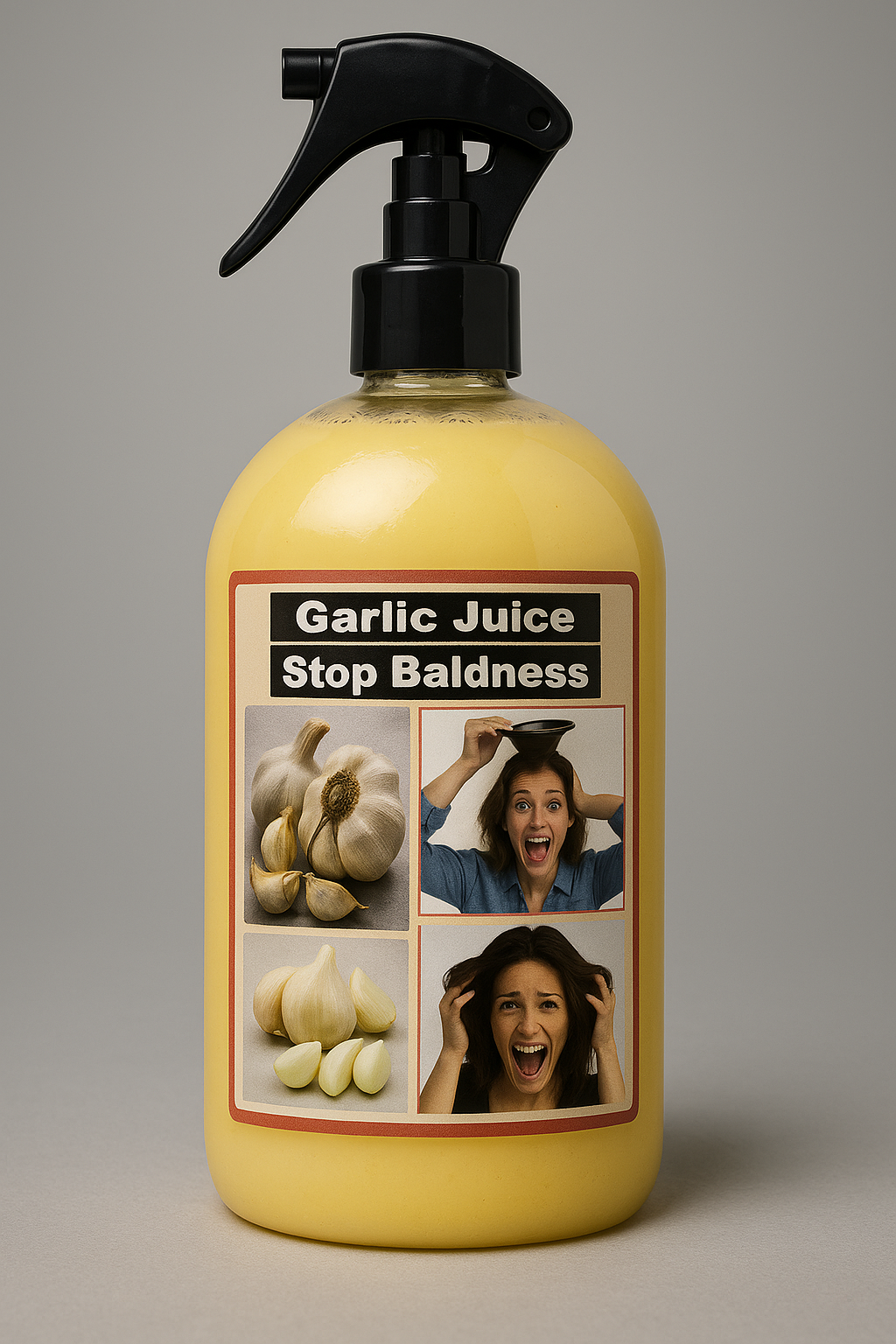 Garlic Hair Rescue Set Garlic Juice + Castor Oil + Garlic Soap Natural Remedy to Stop Baldness — Guaranteed